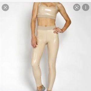 Heroine Sport Nude Faux Leather Sports Bra BRAND NEW with tags!! Size Medium